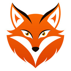 Obraz premium Fox Logo Vector Illustration on White Background