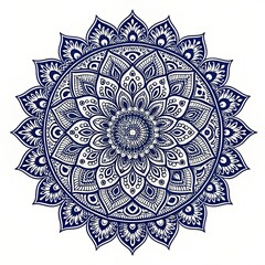 A vintage-inspired, intricate mandala art design featuring colorful, detailed floral motifs. Generative AI