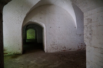 Fototapeta premium Ruins of a bakery at former Prussian Boyen Fortress - Gizycko, Poland