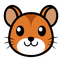 Hamster Logo Vector Illustration on White Background
