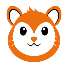 Hamster Logo Vector Illustration on White Background