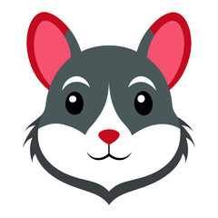Hamster Face Logo Vector Illustration
