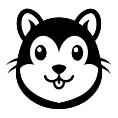 Hamster Face Logo Vector Illustration