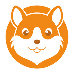Hamster Logo Vector Illustration on White Background