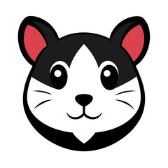 Hamster Logo Vector Illustration on White Background
