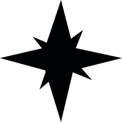 Flat isolated star shape. Star icon illustration vector.
