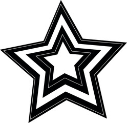 Flat isolated star shape. Star icon illustration vector.
