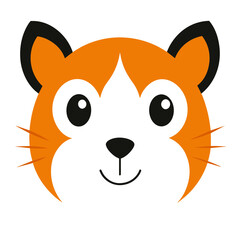 Hamster Face Logo Vector Illustration