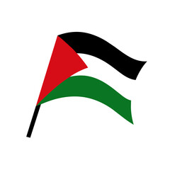 Palestine Flag Logo Vector Illustration on White Background