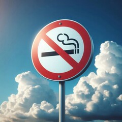 smoking prohibited sign. No smoking road sign