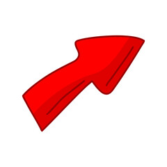 red cartoon arrow design