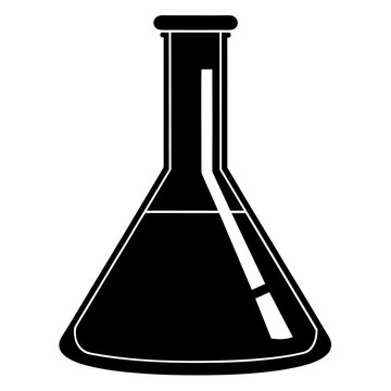 recommend clip art: Lab flask black silhouette illustration
                    