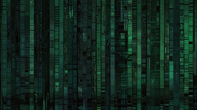green binary code