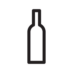 Wine bottle line icon. Vector graphics