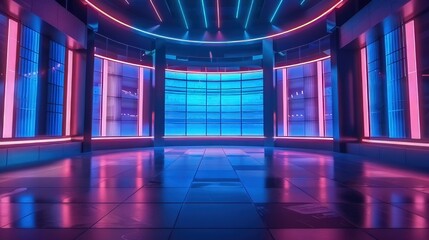 Chroma TV screen studio virtual backdrop
