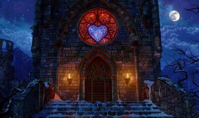 The window has a heart in it