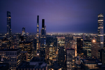 Obraz premium Billionaires Row at night