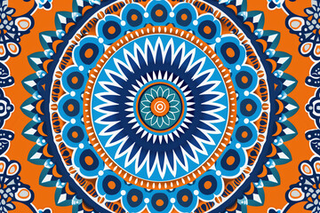 Fototapeta premium african inspired seamless pattern, ethnic abstract background traditional vector wallpaper