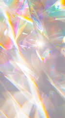 abstract prism light rainbow reflection background with vibrant holographic pastel colors, creating stunning and dreamy visual effect, digital art, fashion design, shiny flare glossy texture.