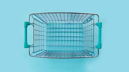 top view supermarket shopping basket light