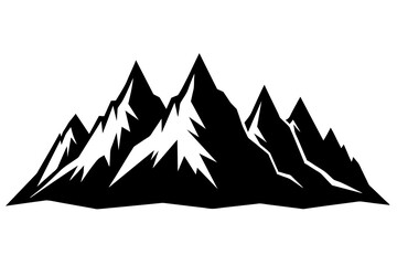 vector mountains silhouette illustration