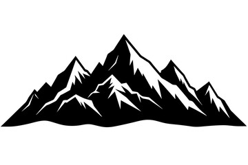 vector mountains silhouette illustration