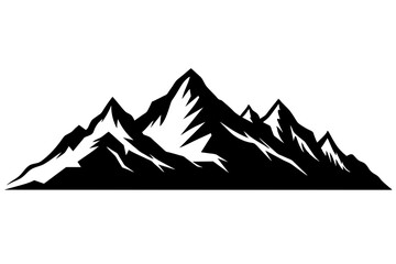 vector mountains silhouette illustration