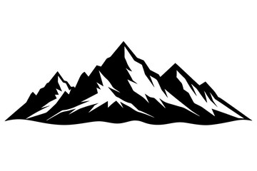 vector mountains silhouette illustration