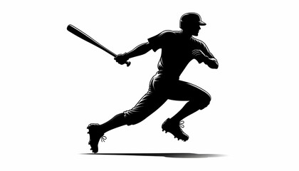 Obraz premium Shadow of a baseball player