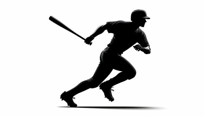 Shadow of a baseball player