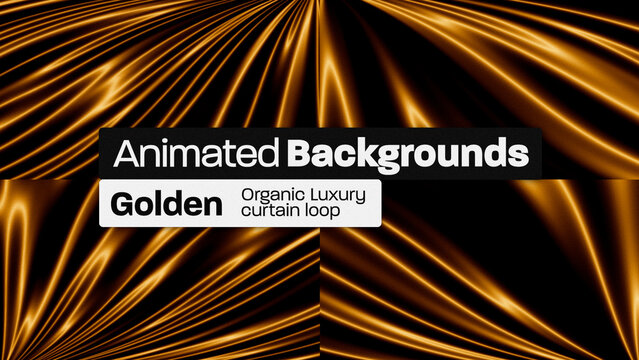 Golden Curtain Organic Fabric Animated Backgrounds 169 