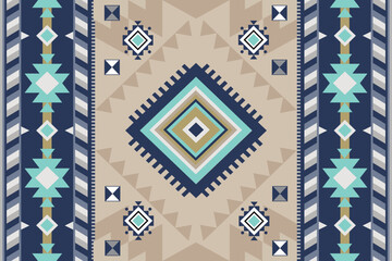 Navajo tribal vector seamless pattern. Native American ornament Oriental. Ethnic South Western decor style. Boho geometric ornament. Vector . Mexican blanket, rug. Woven carpet illustration