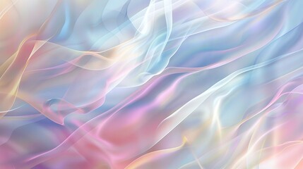 Obraz premium soft satin wave, light effect, holographic colors, texture with smooth flowing patterns, background design, fashion and digital art , shiny surface