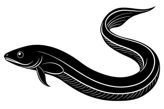 recommend clip art: eel fish silhouette vector illustration