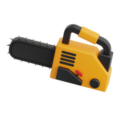 Fototapeta premium 3D Render Chainsaw Icon Illustration. Isolated on Transparent background