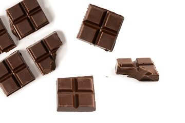 A chocolate bar isolated on white background.