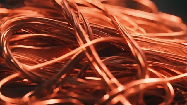 A collection of copper wires, previously interconnected within an intricate system