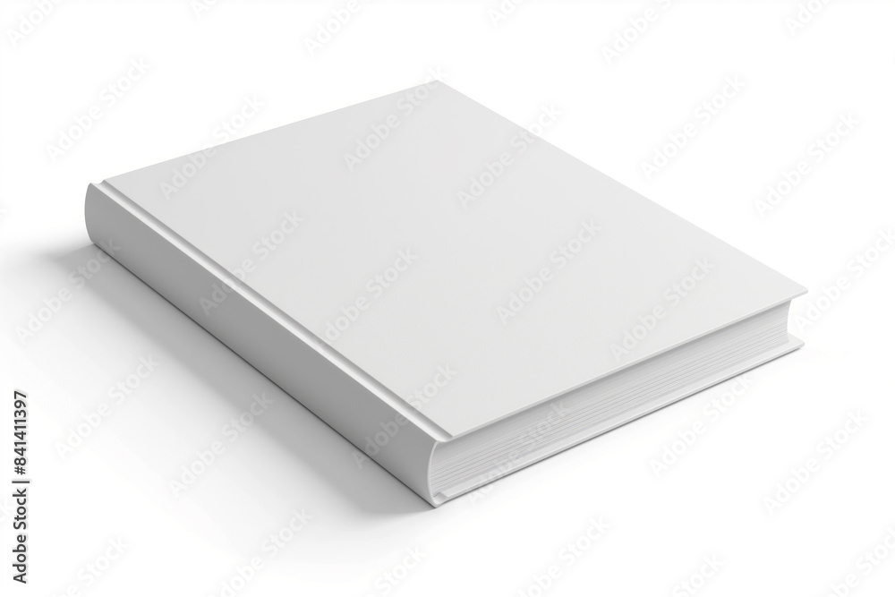 Poster a blank white book mockup on a light background, ideal for branding or design portfolio display. gen