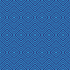 Blue and white watercolor ornament painted with watercolor on paper.