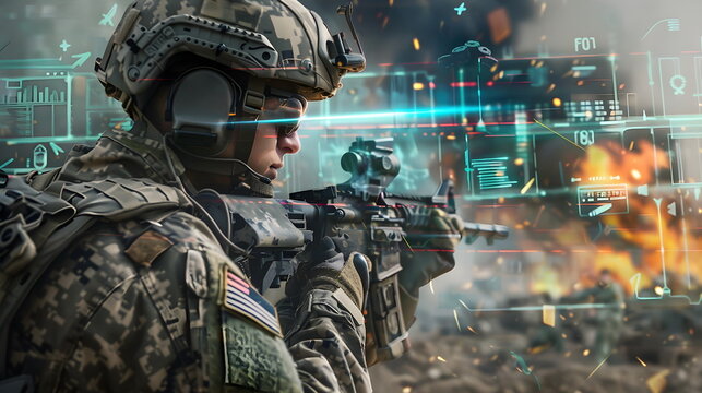 Soldier Tactical Gear Combat Digital Interface Battlefield