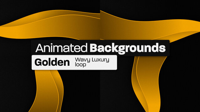 Golden Wave Luxury Loop Animated Backgrounds 109 