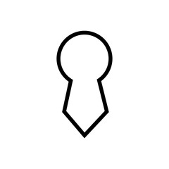Keyhole vector icon. Lock illustration sign. Key symbol or logo.