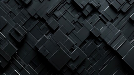 Dark geometric grid background. Generative AI