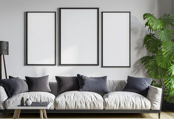 Modern living room with sofa interior design