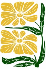 Modern flower illustration. Groovy flower.