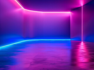 Fototapeta premium Striking Neon Gradient Backdrop for Futuristic Product Presentations
