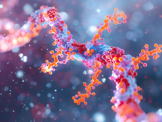 insulin molecule binding to a receptor