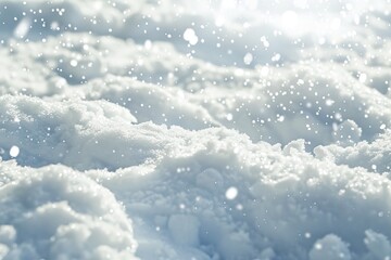 Obraz premium Snowy snowflake texture with a bluish tint in winter nature - a beautiful background image.