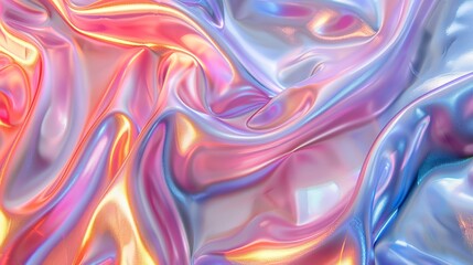 Obraz premium Rainbow Hologram ,Punchy pastel trendy background. Holographic Foil,beautiful iridescent wallpaper.