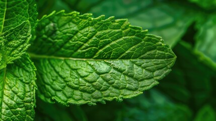 Mint leaf close up. Generative AI